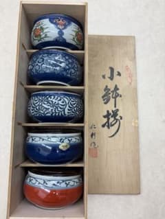 有田焼 仁彩作 小鉢揃 5客 蓋付 小鉢 木箱付 未使用 - メルカリ