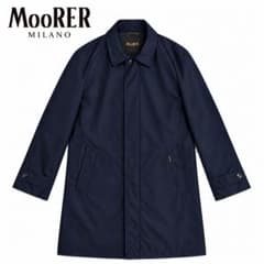 極美品✨MooRER ムーレー ステンカラーコート 50 ネイビー - メルカリ
