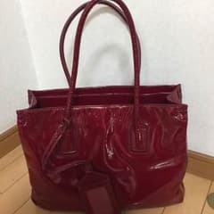 エナメルトートバッグ ボルドーのサムネイル