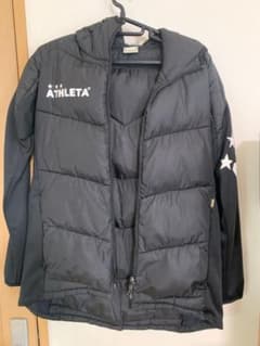 Ｈさん専用　ATHLETA フード付き　中綿　ダウン　ジャケット S ブラックのサムネイル