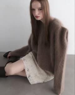 【AMOMMA】FLOWER MINI SKIRT(IVORY)のサムネイル