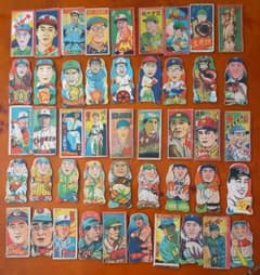 マイ・コレクション】昭和20年代野球人型・長めんこセット 野球めんこ