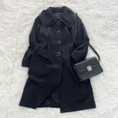 美品 ダイアグラム グレースコンチネンタル ロングコート 女優襟 