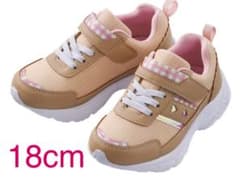 スニーカー　キャメル　ベージュ　女の子　18cmのサムネイル