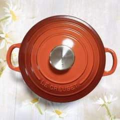 ♡ルクルーゼ　ココットロンド 18cm カイエン　レッド　シルバーつまみ　赤 ♡ルクルーゼ ココットロンド 18cm カイエン レッド シルバーつまみ 赤