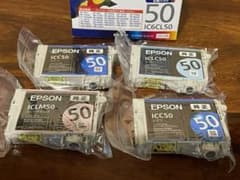 プリンターインク４個★エプソン★EPSON ICC50★純正★新品のサムネイル
