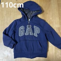 GAP 110cm ネイビー ボア　パーカー フード付きのサムネイル