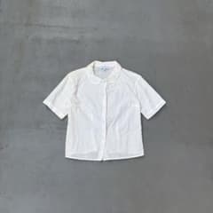 Agnes b. paris レース 丸襟 半袖 シャツ ブラウス レディース - メルカリ