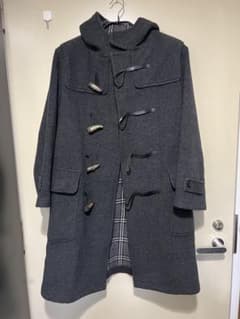 BURBERRY メンズ ダッフルコート チャコールグレー チェック裏地