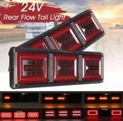 汎用 LEDテールライト 角型3連 12V 流れるウインカーのサムネイル