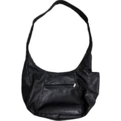 unknown half moon leather shoulder bag
