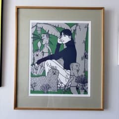 KYNE NONCHELEEE コラボ作品 シルクスクリーン グリーン - メルカリ