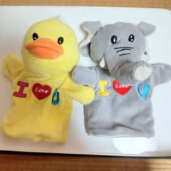 アヒルと象のパペットのサムネイル