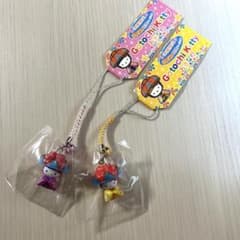 ご当地キティ根付けストラップ 沖縄限定 国際通り花笠バージョン