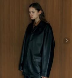 soerte stand collar leather jacket サイズ3のサムネイル