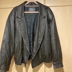 高級・日本製Bel l Maxim 羊革ラムレザージャケット 総柄裏地M〜L相当