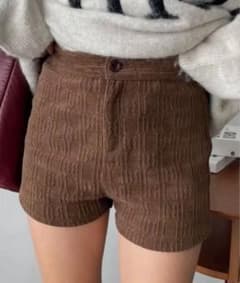 SHAGGIEショートパンツブラウン　韓国風のサムネイル
