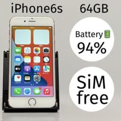 iPhone6s 64GB バッテリー最大容量94% 充電器付き エアドロ - メルカリ