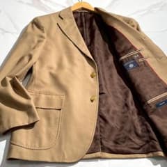 【美品】ジェイプレス 3B / 金釦 / ブレザー 不朽の名作】ペピンメリノサキソニー / 定番 キャメル ペイズリー柄 ペピンメリノ 金ボタン ブレザー ジャケット・アウター
