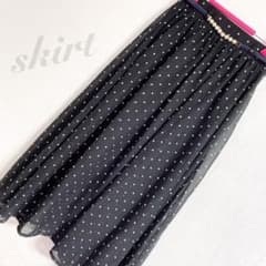 【よこたて様専用】ドット柄ロングスカートのサムネイル