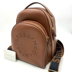 希少 美品 ステラマッカートニー リュック パンチング ロゴ レザー 