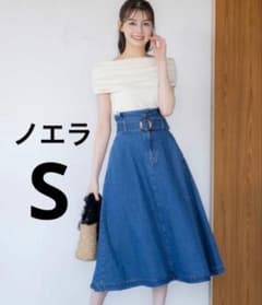 ノエラ　デニムフレアスカート　ハイウエスト　Sサイズのサムネイル