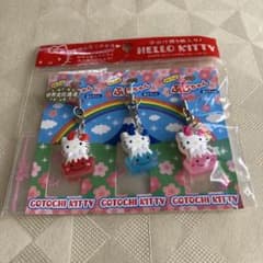 ハローキティ3個入ストラップ 根付け ご当地キティ ふじちゃんコラボ