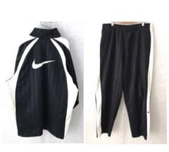00ｓ ＮＩＫＥ ビッグスウォッシュ セットアップジャージ ｙ２ｋ 黒 ＸＸＬ 00s NIKE ビッグスウォッシュ セットアップジャージ y2k 黒