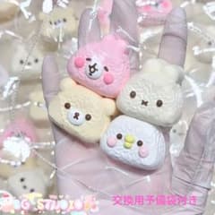 スクイーズ 集合 おもち お団子 ウサギ クマ ヒヨコ かわいい パステルのサムネイル