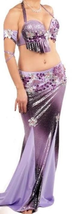 MAGIC パープル系グラデーションベリーダンス衣装3点セット MAGIC パープル系グラデーションベリーダンス衣装3点セット - メルカリ