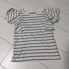 GLOBAL WORK ボーダー フリル Tシャツ XLのサムネイル