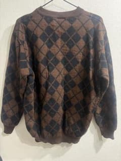 FENDI UOMO アーガイル柄 ニット セーター 50