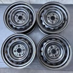 軽カスタム定番人気品‼️デミオ鉄チン 14×6J +45 4本送料込み