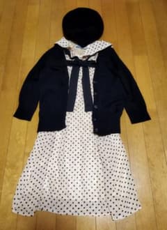 Aライン 制服 セーラーカラー 水兵 ゴスロリ ロリータ 可愛い 水玉 ドットのサムネイル