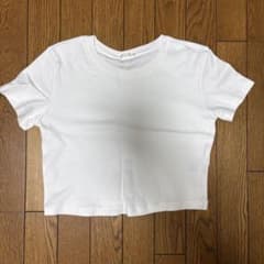 ホワイト 半袖 Tシャツ（ショート丈）のサムネイル