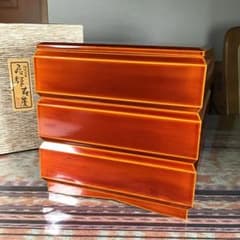 冬うー特価』 春慶塗 三段重 面取り - メルカリ