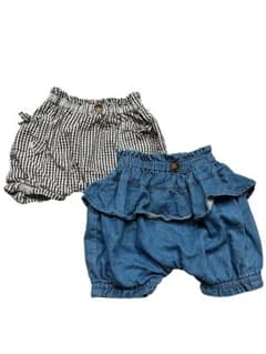 かぼちゃパンツショートパンツ2枚セット90cmのサムネイル