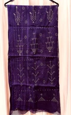 エジプト製アシュート刺繍生地(紫1)民族/トライバル/ベリーダンス/ベドウィンのサムネイル