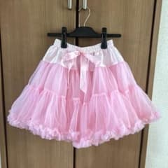 パニエ ピンク 40cm ふんわり サテンリボン付のサムネイル
