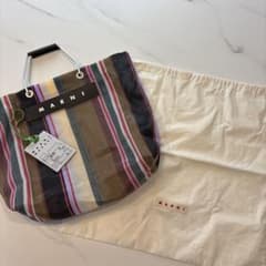 MARNI MARKET ストライプバッグ トートバッグのサムネイル