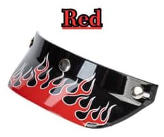 ヘルメットバイザー ファイヤーパターン Redのサムネイル