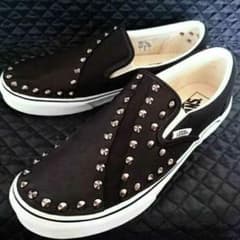 新品 サイズ指定 VANS スタッズ カスタム スリッポン スニーカーのサムネイル