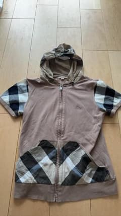 BURBERRY 半袖パーカー チェック柄　バーバリー　レディースLサイズのサムネイル