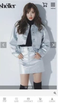 sheller シルバーデニムクロップドジャケット　シェリエのサムネイル