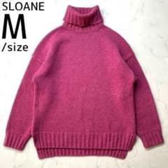 スローン SLOANE ジーロンラム カシミヤ タートルネックニット ピンク