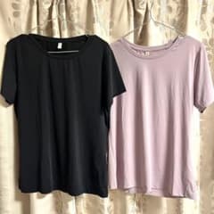 速乾Tシャツ2枚セット（ピンクXL／ブラック2XL）のサムネイル