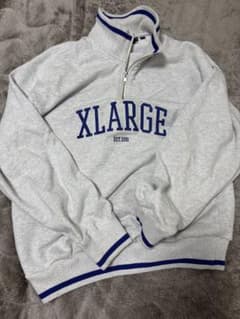 XLARGE グレー ハーフジップ トレーナー - メルカリ