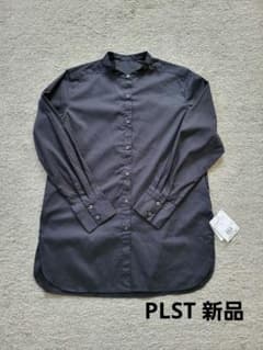 ☆新品 PLST バンドカラーシャツ ブラックMサイズのサムネイル