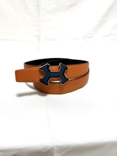 HELMES エルメス　バックル レザー ベルト リバーシブルのサムネイル