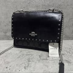コーチ 2way ショルダーバッグ クレア チェーン レザー 黒 COACH 